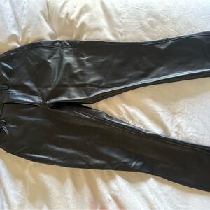 Abercrombie & Fitch Vegan Leather Pants in Black